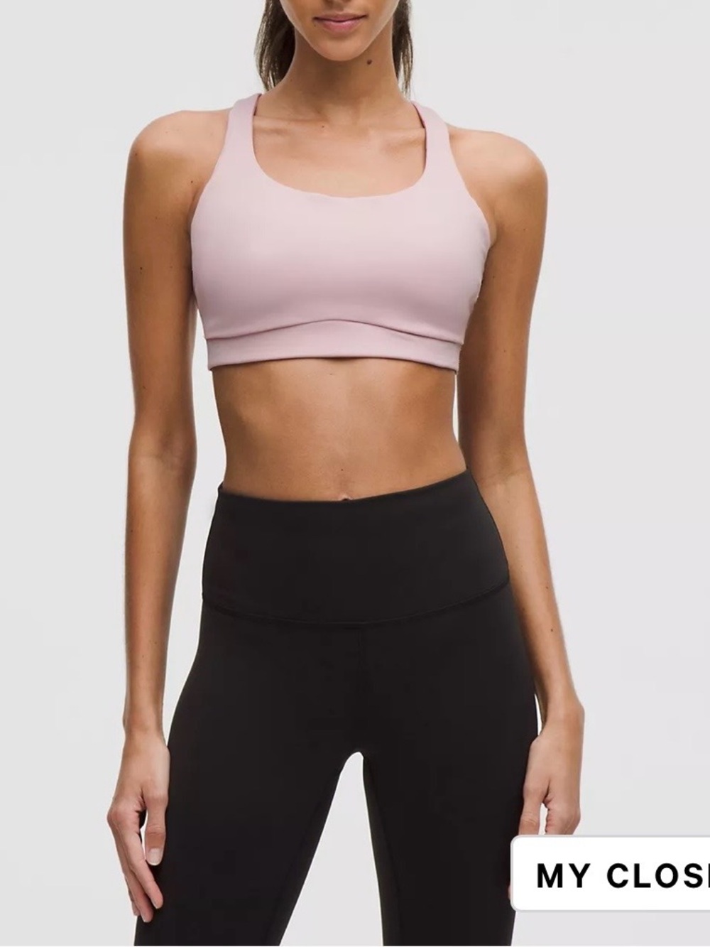 Lululemon Energy Bra Medium Support, B-D Cups Evolve Pink Haze SMALL